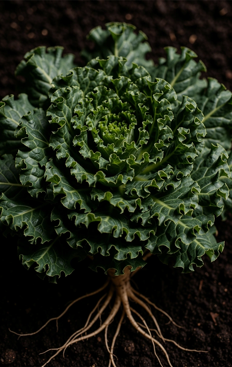 Textura frunzelor de varză kale